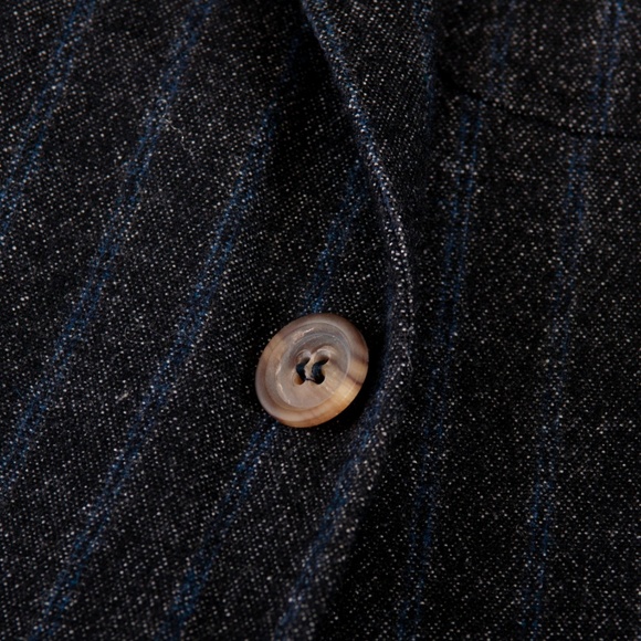 LBM 1911 Charcoal Grey Striped Slim Fit Blazer 46R - Picture 4 of 5